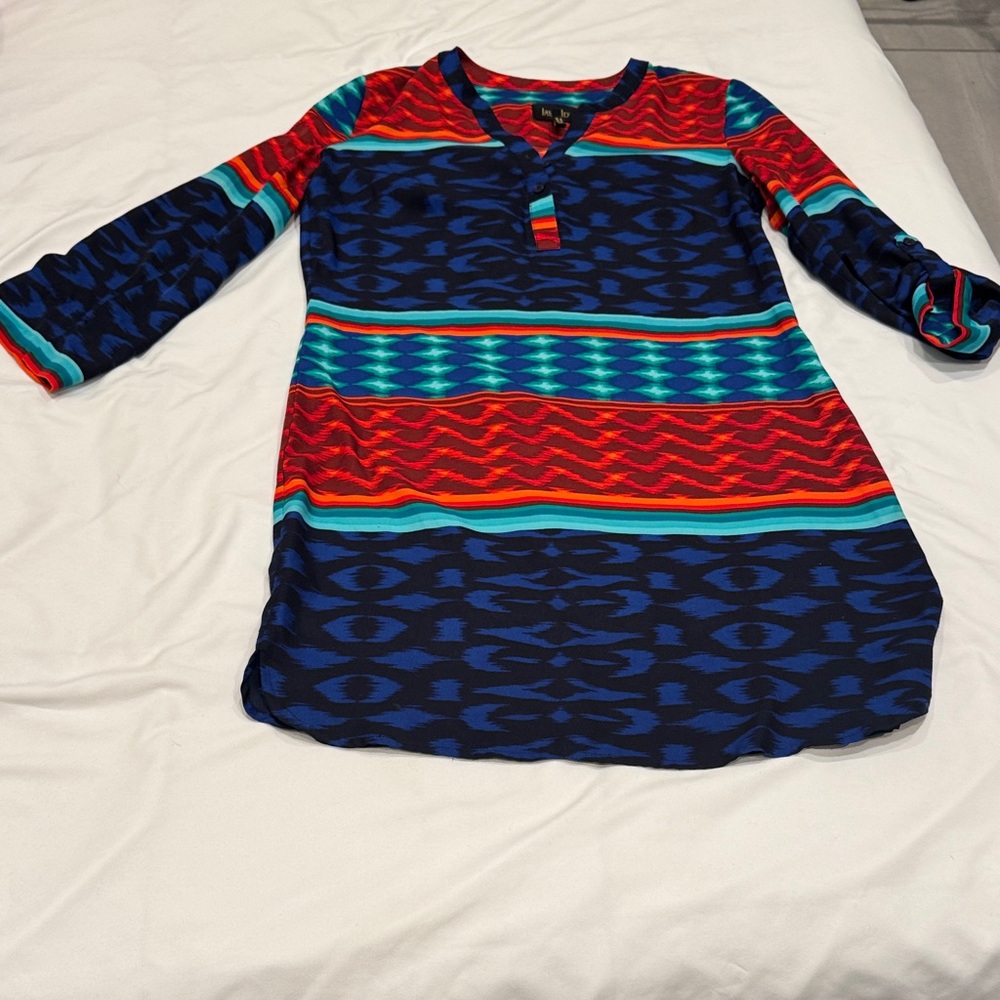 Laundry By Shelli Segal Multicolor Patterned Dress